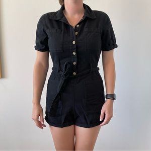 Urban Outfitters Black Utility Romper